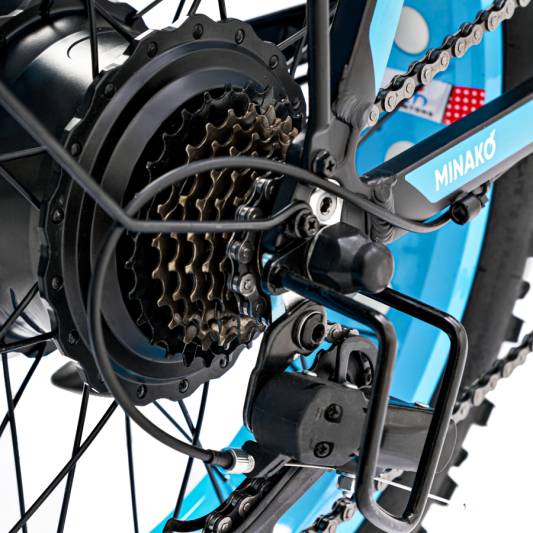 Электровелосипед Minako F11 Pro 20ah, синий