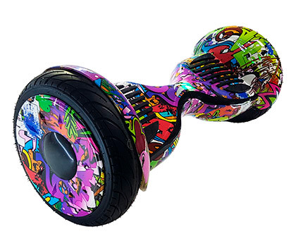 Гироскутер Smart Balance SUV New Premium 10.5 дюймов, фиолетовый граффити